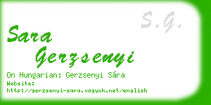 sara gerzsenyi business card