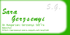 sara gerzsenyi business card